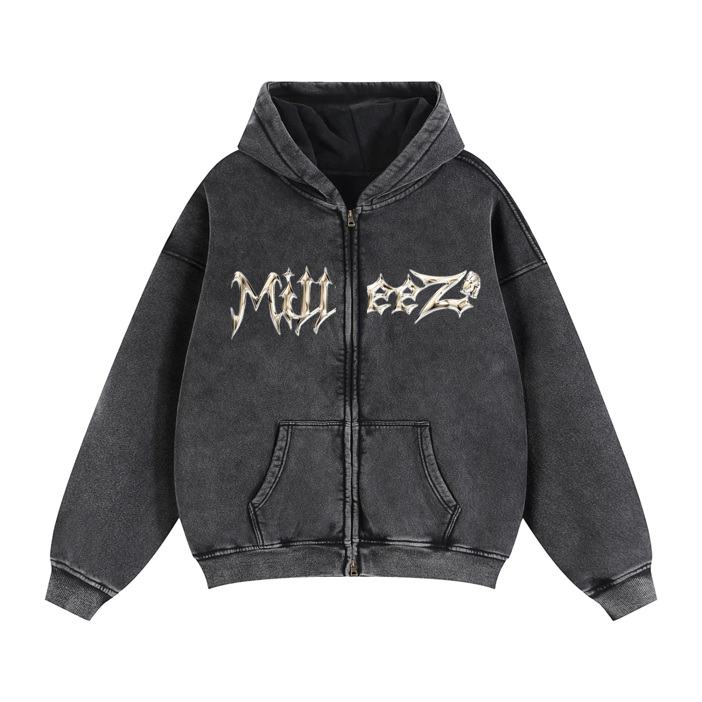 Zip-Through Boxy Fleece Hoodie