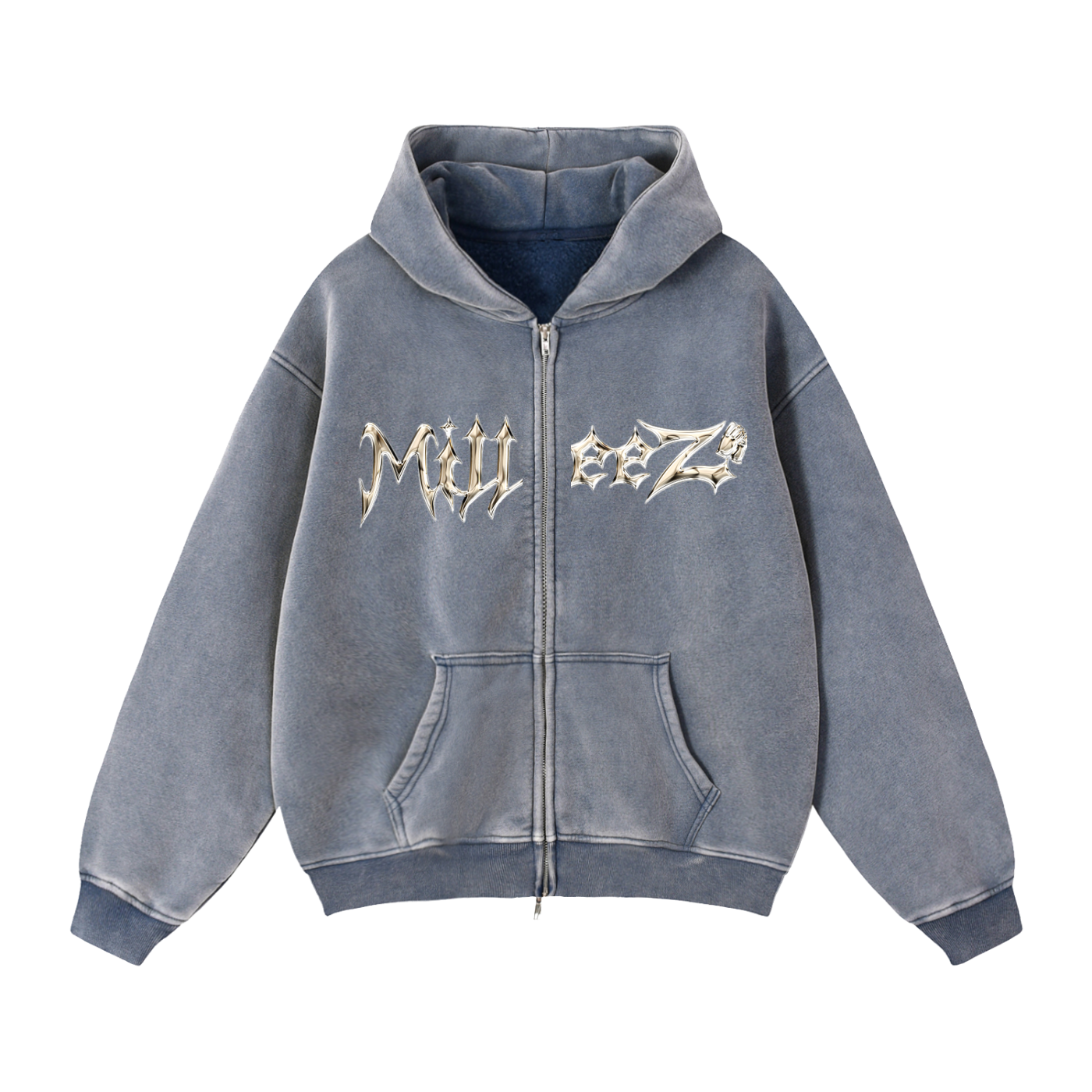 Zip-Through Boxy Fleece Hoodie