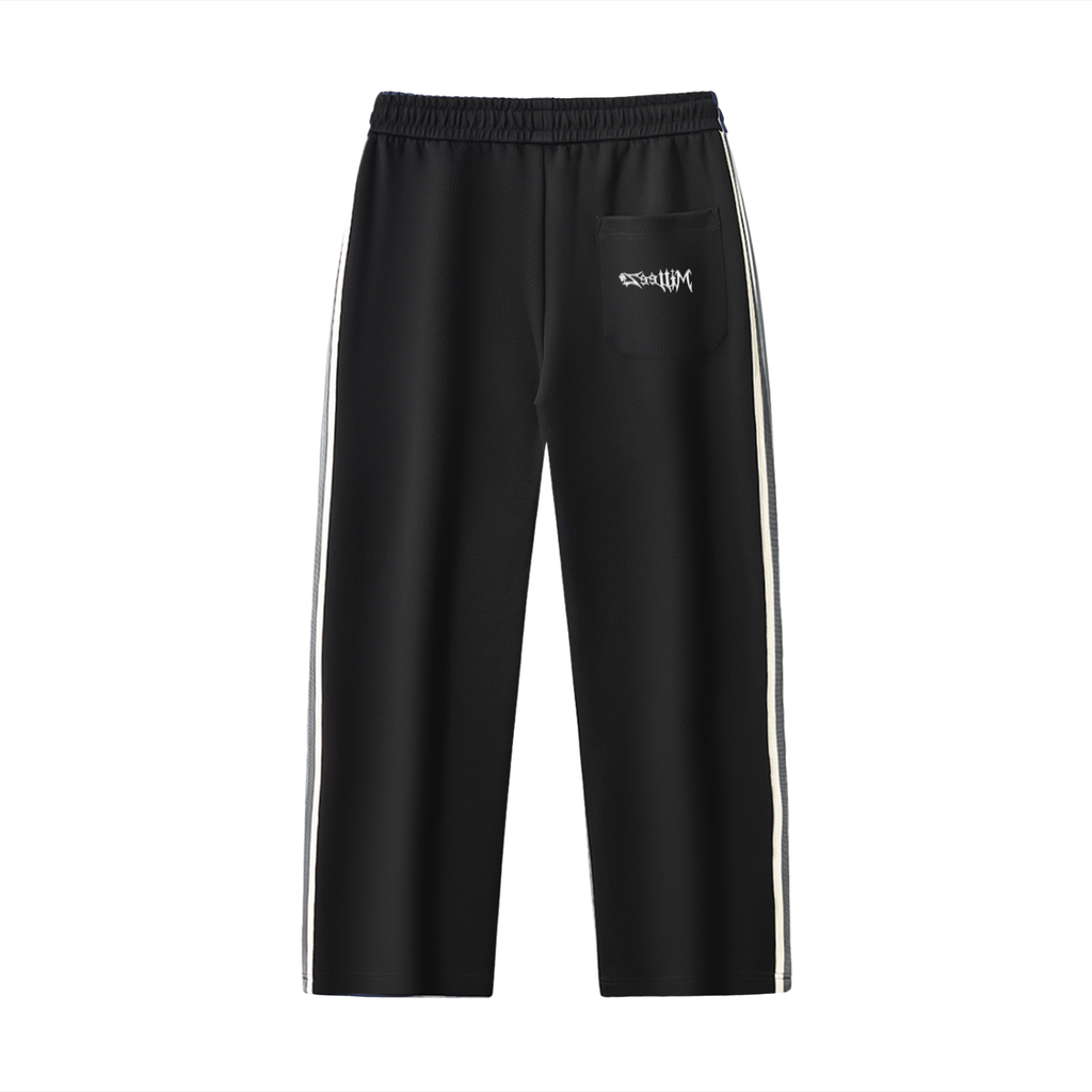 Contrast Side-Stripe Straight-Leg  Pants