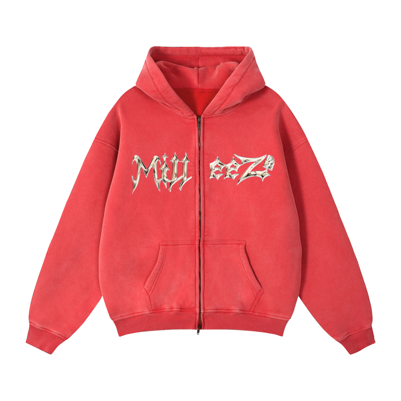 Zip-Through Boxy Fleece Hoodie