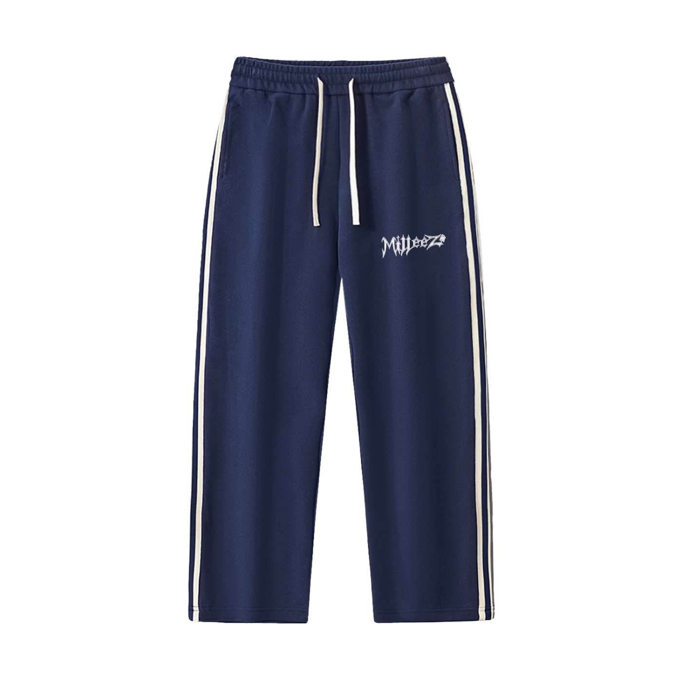 Contrast Side-Stripe Straight-Leg  Pants