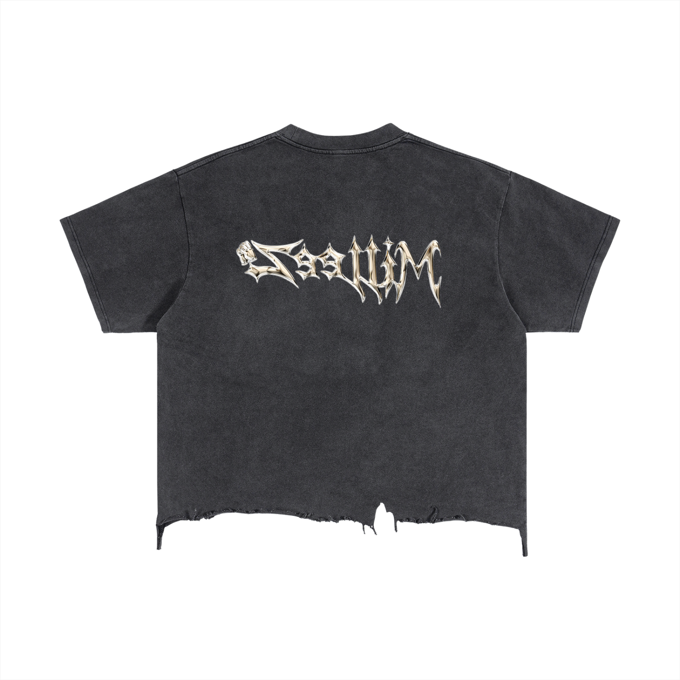 Vintage Wash Boxy Distressed Hem T-Shirt