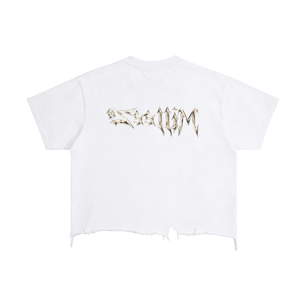 Vintage Wash Boxy Distressed Hem T-Shirt