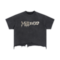 Vintage Wash Boxy Distressed Hem T-Shirt