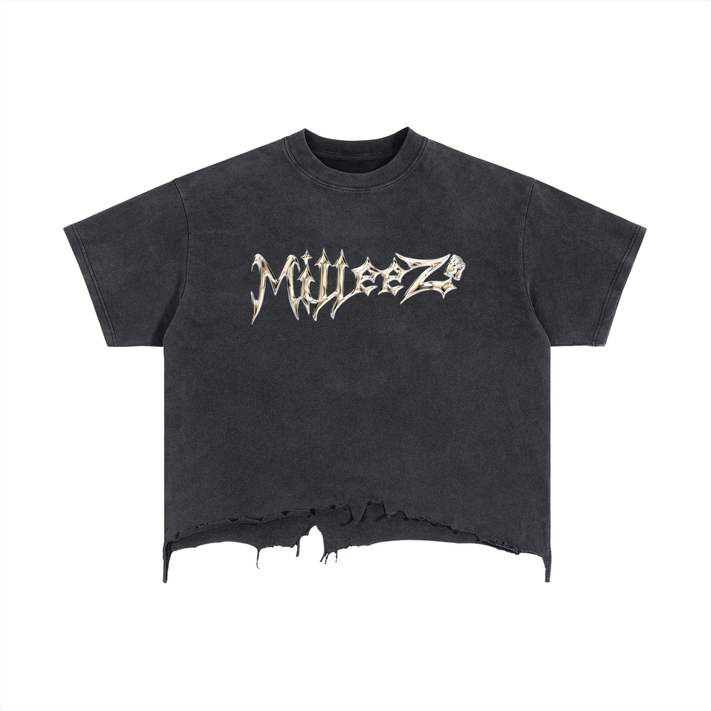 Vintage Wash Boxy Distressed Hem T-Shirt